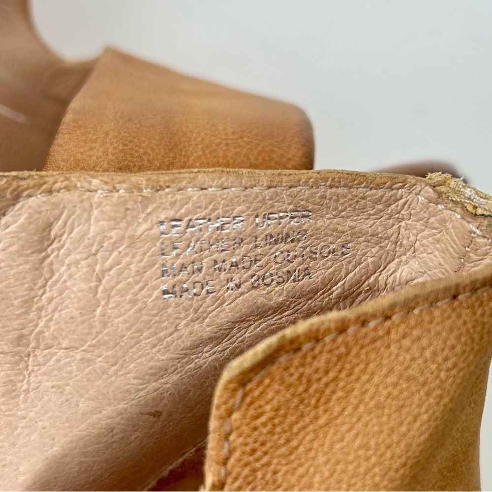 Miz Mooz Colbie Sandal Open Toe Ankle Boots Wheat Tan Leather Size 41 - Picture 12 of 13